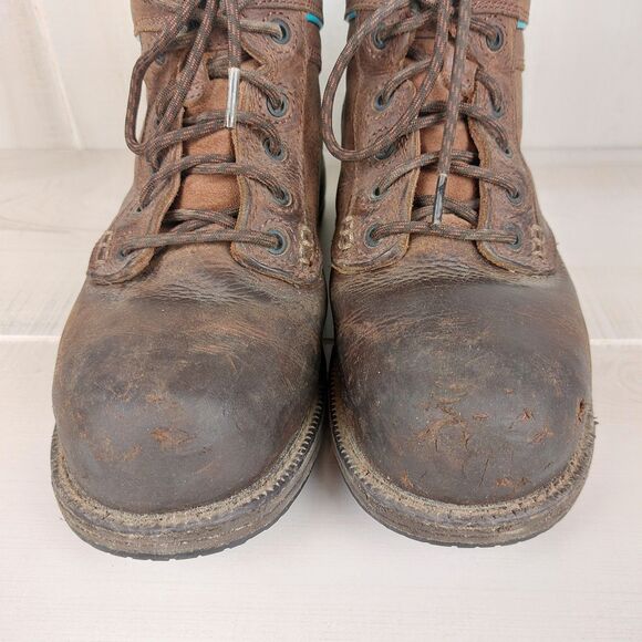 Ariat Women's 7.5C Casual Mid Lace SD Composite Toe Brown Work Boots #10020097 - Picture 2 of 7